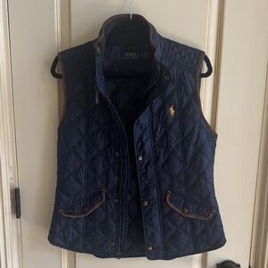 Polo by Ralph Lauren Women's Quilted Dark Blue Vest